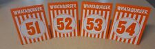 Whataburger Texas Fast Food Restaurant Table Tent Order Numbers 51,52,53,54 picture