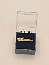  CADILLAC Vintage Script - hat pin , tie tac , lapel pin , hatpin GIFT BOXED picture