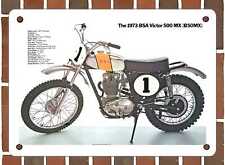 METAL SIGN - 1973 BSA Victor 500 Mx B50mx - 10x14 Inches picture