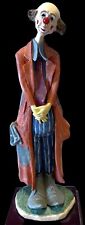 Vintage 1990's Herco Gift Professional Clown In Trench Coat Figurine -12.5