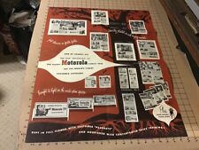 1952 MOTOROLA brochure / POSTER for sellers - TV, RADIO'S  picture