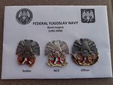 VJ Federal Yugoslav Navy beret insignia collection - sailor, NCO, officer picture