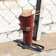 Leather Western Gun Holster Cover Brown with Conchos Fit 4