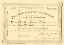 Pennsylvania, Lehigh and Eastern Railroad - Railroad Stocks picture