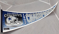 Dallas Cowboys Felt Pennant Super Bowl XXVII Champions 1992 NFL Football VTG picture