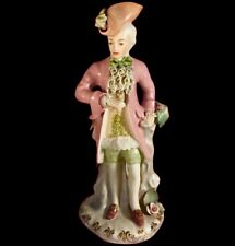Cordey Porcelain Figurine Colonial Man Large 14” Vintage 1940 Lace Signed picture
