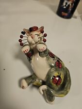 Annaco Creations 2001 Amy Lacombe Whimsical Cat/Kitten with Lady Bugs Figurine picture