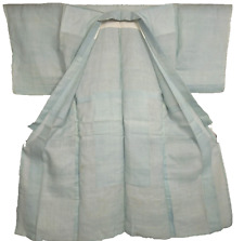 Antique Japanese Kimono BORO Samurai formal attire Indigo-dyed linen fabric 9462 picture