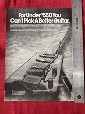 Hohner Professional Guitars 1988 Print Ad - Great To Frame picture