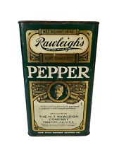 Vintage Rawleigh’s Pure Granulated Pepper Tin Old Advertising Spice Can 16 oz picture