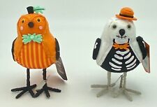 2 NWT Target Featherly Friends Spritz Halloween Birds- BONESY & FERRIS Hyde Eek picture
