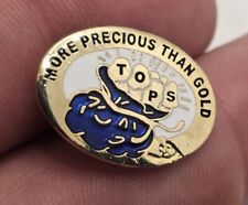 VTG Lapel Pinback Gold Tone More Precious Then Gold TOPS Oval Pin picture