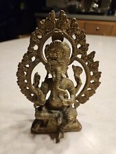 Brass Statue Figure Hindu God Lord Ganesh Ganesha Ganapati Indian Mythology picture