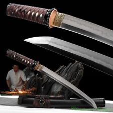 20'' Katana Tanto Short Sword Clay Tempered T10 Steel Samurai Sword Sharp #1194 picture