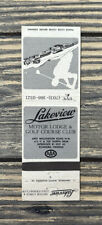 Vintage Lakeview Motor Lodge And Golf Course Club Roanoke VA Matchbook Cover picture