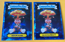 2020 Topps Garbage Pail Kids Sapphire Blue ADAM BOMB 8a & BLASTED BILLY 8b Card picture