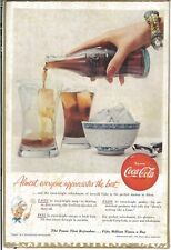 1955 Coca-Cola Soda Vintage Print Ad Sprite Boy Coke Bottle Ice Opener Glass picture