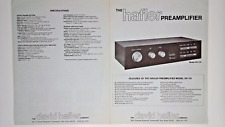 🔵 The Hafler DH 101 Preamplifier Brochure Pamphlet Information Print Ad picture