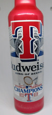 Texas Rangers World Series Champions Aluminum Bottle Can 16oz Budweiser Beer picture