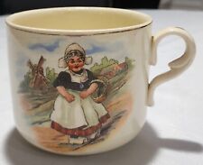 Antique,1920s,Dutch Roseville PotteryLarge Coffee/Soup Mug,crackle glazed,unique picture
