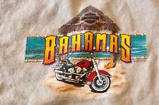 USA Harley Davidson Bahamas Freeport Graphic Print T-Shirt Beige XL picture