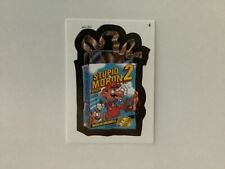 1991 TOPPS WACKY PACKAGES STUPID MORON 2, SUPER MARIO BROTHERS MOVIE PARODY NM picture
