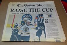 June 16 2011 Boston Globe BRUIS WIN STANLEY CUP complete newspaper picture