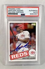 Aristides Aquino Signed Rookie Card 2020 Topps #85-38 PSA/DNA COA picture