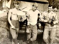 1960s Three Affectionate Handsome Shirtless Soldiers Men Gay Int ORIGINAL PHOTO picture