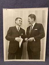 Vintage 8x10 Original Photo President Ronald Reagan Jack Gilligan Ohio Genuine picture