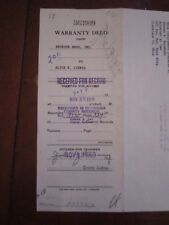 1959 WARRANTY DEED DOCUMENT WITH VINTAGE DOCUMENTARY STAMPS - TUB RU picture