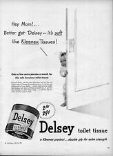 1949 Delsey Toilet Tissue  Vintage Print Ad Adorable Toddler Soft Like Kleenex picture