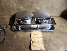 Vintage Dominion Electrical Chrome Double Waffle Maker Retro Kitchen Appliances picture
