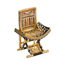 Majestic King Tut Ceremonial Chair - Handmade with Authenticity Letter picture