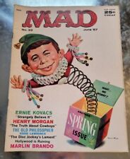 *RARE* Mad Magazine #33 - Fine Classic Early Mad Ernie Kovacs, Brando June 1957 picture