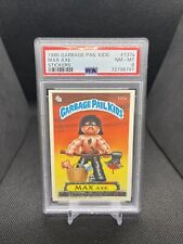 1986 GARBAGE PAIL KIDS STICKERS #137a MAX AXE OS4 PSA 8 Pop 15, 85 Higher picture