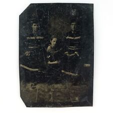 Women Wearing Bathing Suits Tintype c1870 Victorian Swimsuit Girl Group A2935 picture