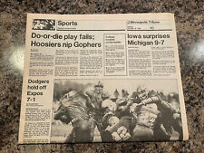 1981 Iowa Hawkeyes Defeat Michigan Wolverines Football Newspaper picture