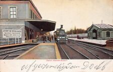 Naarden Bussum Holland Train Railroad Station Depot c1904 Vtg Postcard B51 picture