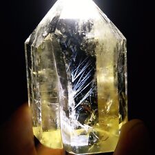 213g  Rare natural  citrine angel feather quartz crystal tower healing D426 picture