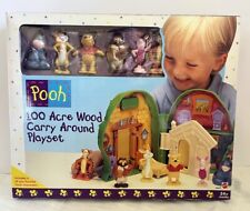 Disney Winnie the Pooh 100 Acre Wood Carry Around Playset Mattel Vintage Toy Set picture