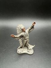 Vintage C Julian Indian Chief Miniature Figurine Signed MWFP Dated 1992 Pewter? picture