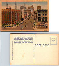 View of Broadway San Diego CA Postcards unused 51818 picture