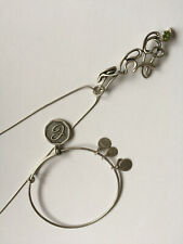 VTG Alex and Ani Silver green crystal pendent necklace 20