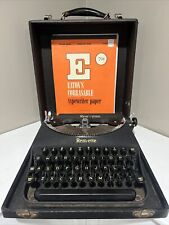 Vtg 1940s Remington Remette Black Portable Manual Typewriter Original Case WORKS picture