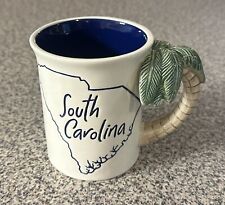 South Carolina Mug Cup With Palm Tree Handle Dark Blue Inside By Our Name Is Mud picture