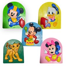 Disney 3d Puzzle Plastic Tray Baby Toy Vintage (c)1984 - Lot Of 5 Puzzles picture