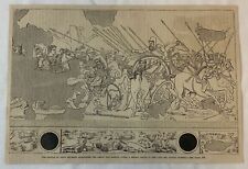 1877 magazine engraving ~ BATTLE OF ISSUS - ALEXANDER THE GREAT AND DARIUS picture