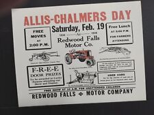 1938 ALLIS CHALMERS TRACTOR ADVERTISING farm advertising picture