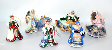6 Vintage Ashton Drake Thomas Kinkade Old World Santa Ornaments 2003 picture